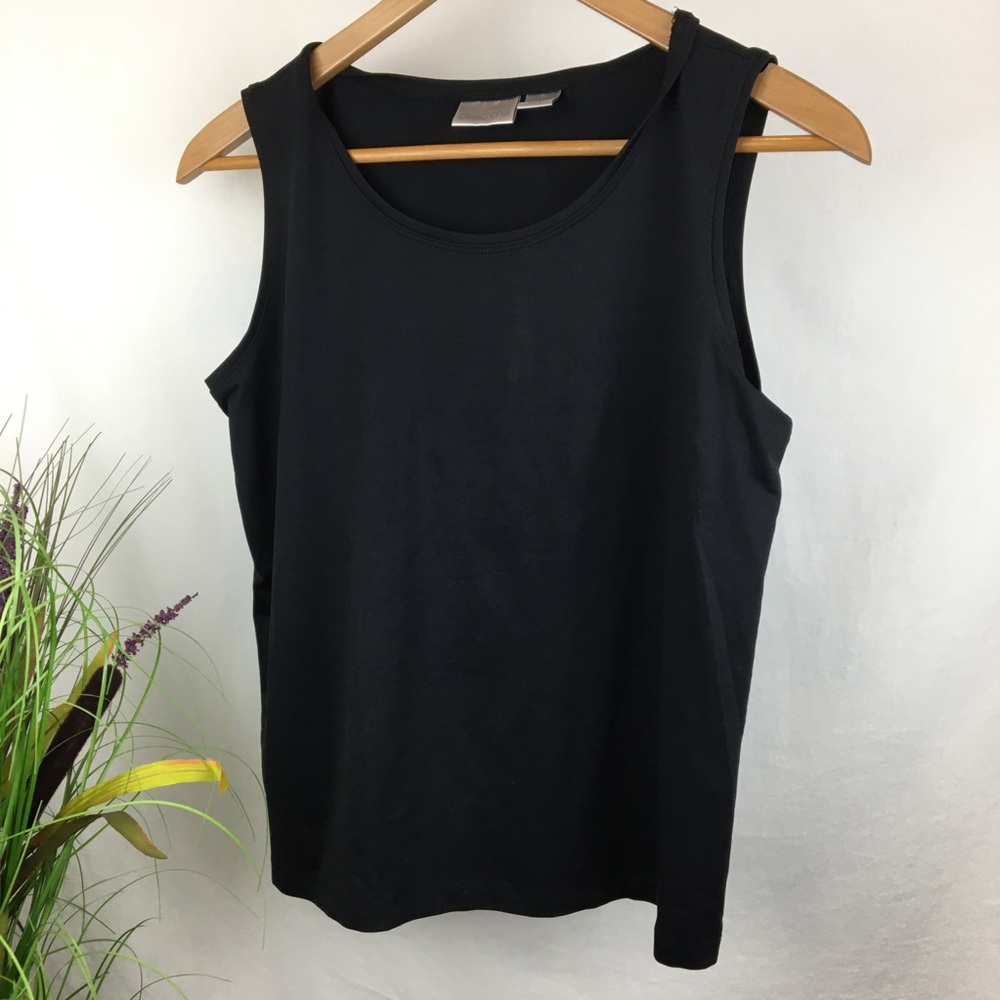 Chico’s Black Stretch Basic Microfiber Tank Top - image 2